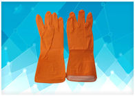 すくいの群-並べられた非粉にされた乳液の手袋、オレンジ色の乳液の検査の手袋 サプライヤー