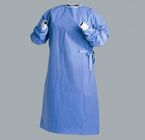 反細菌の青い生殖不能の手術衣、4つのウエスト ベルトが付いている布の手術衣 サプライヤー