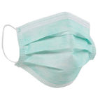 柔らかく使い捨て可能なマスクの容易な呼吸の3つの層使い捨て可能な緑PPのマスク サプライヤー