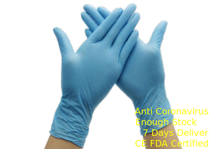 抵抗力がある青く使い捨て可能な手袋、生殖不能のニトリルの手袋の適用範囲が広い操作を入れて下さい サプライヤー
