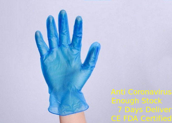 カスタマイズ可能なサイズの使い捨て可能な医学の手袋ポリ塩化ビニール薬剤の抗張12Mpa サプライヤー