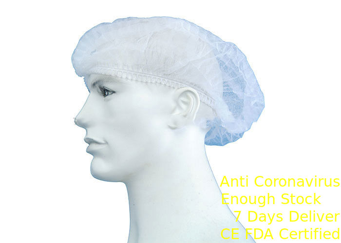 非編まれた物質的で使い捨て可能な外科医の帽子の毛網の軽量10gsm厚さ サプライヤー